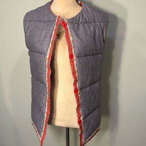 handmade reversible quilted puffer vest Size S/M